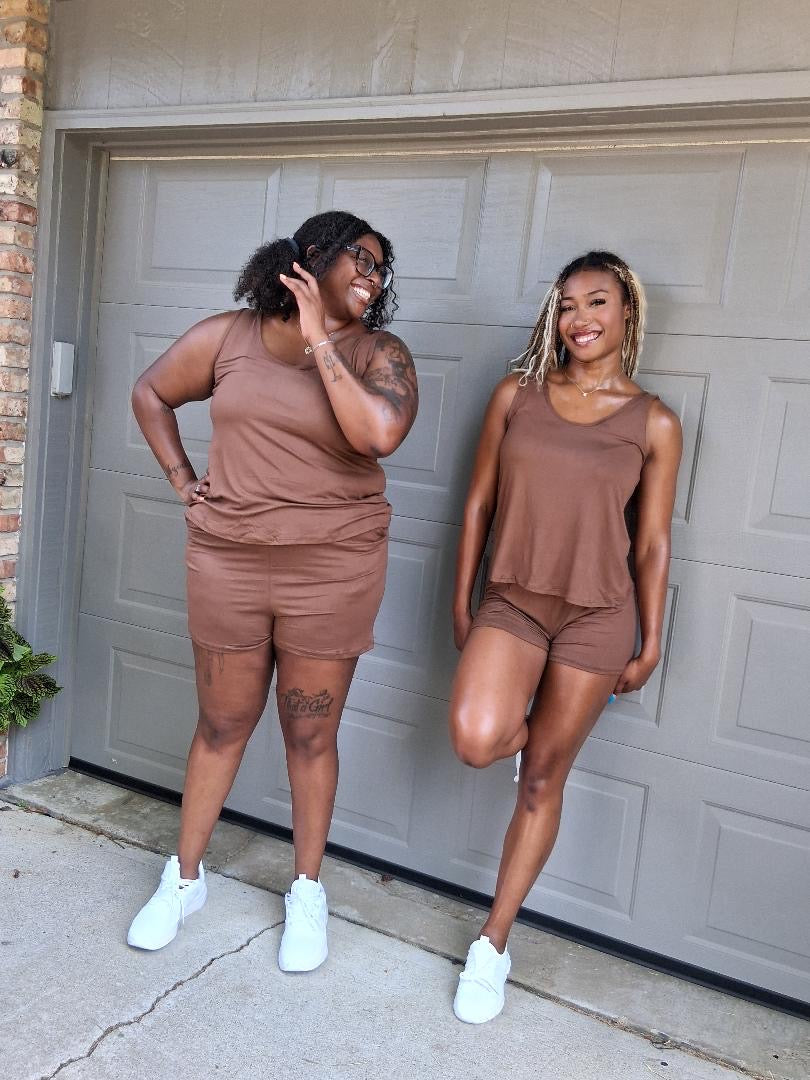 Downtown Brown Everyday Short Set