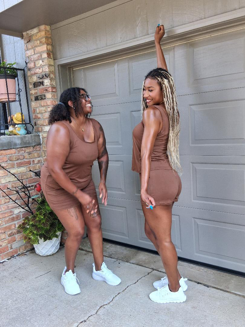 Downtown Brown Everyday Short Set